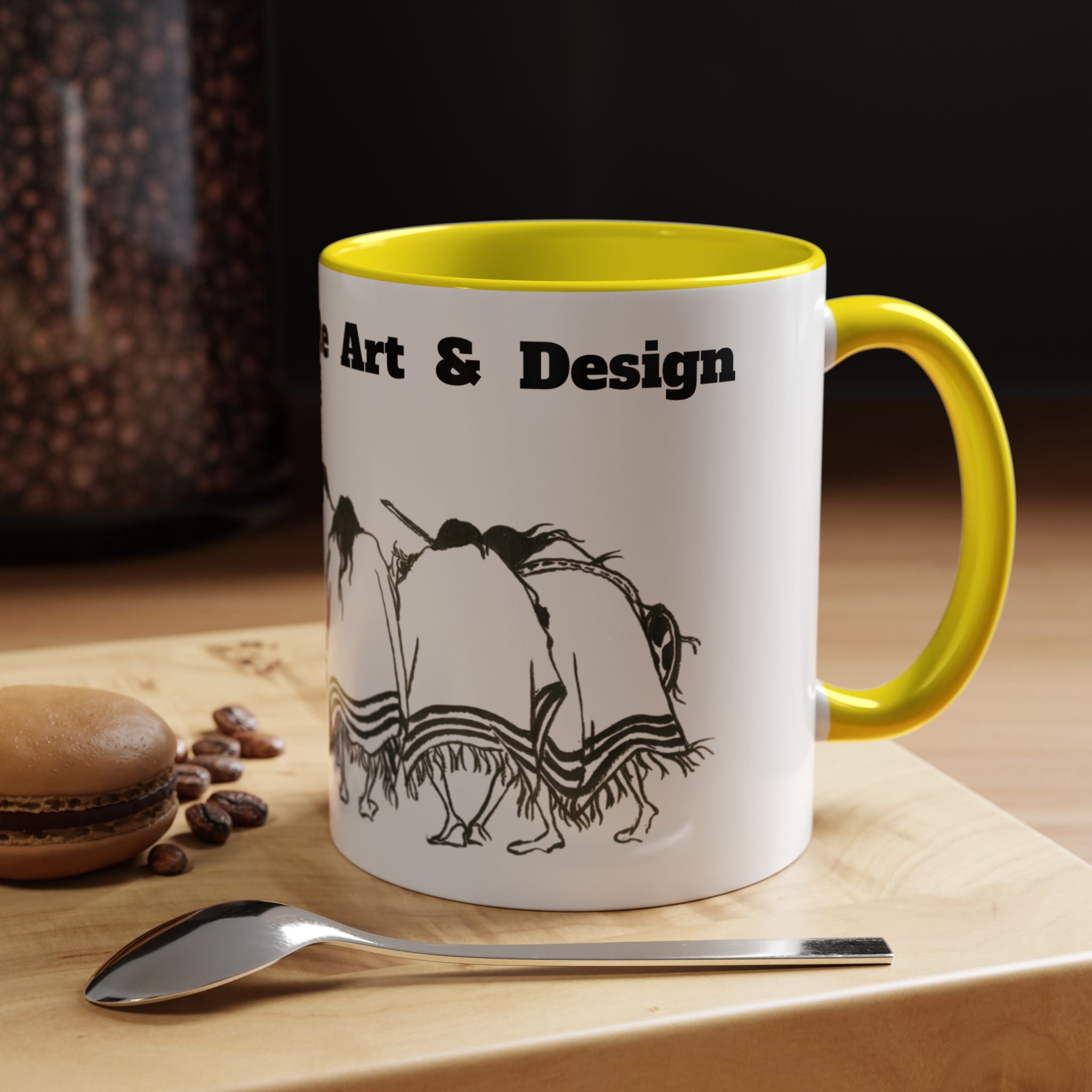 Dancers Silhouette Accent Coffee Mug — Ayamonte Art & Design