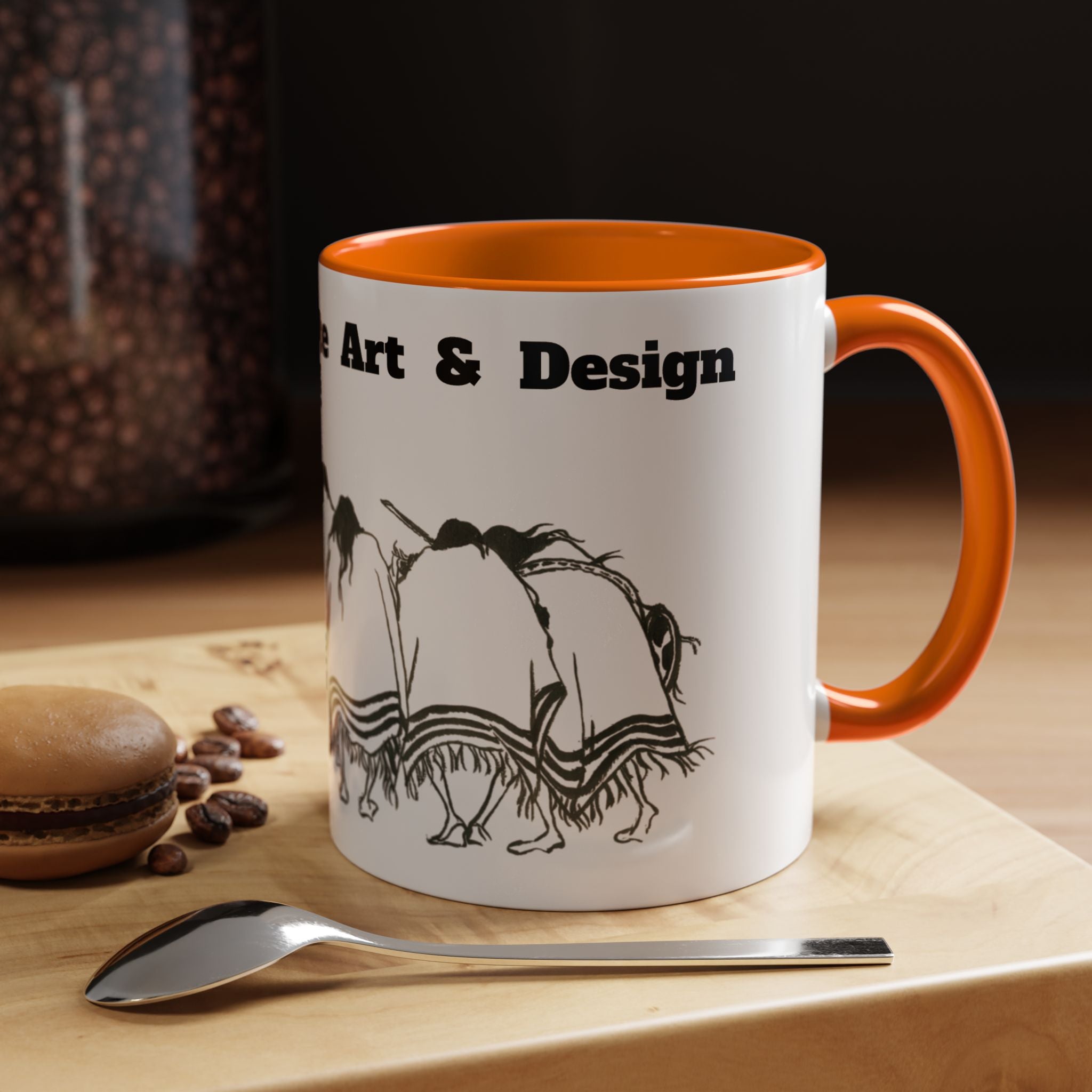 Dancers Silhouette Accent Coffee Mug — Ayamonte Art & Design