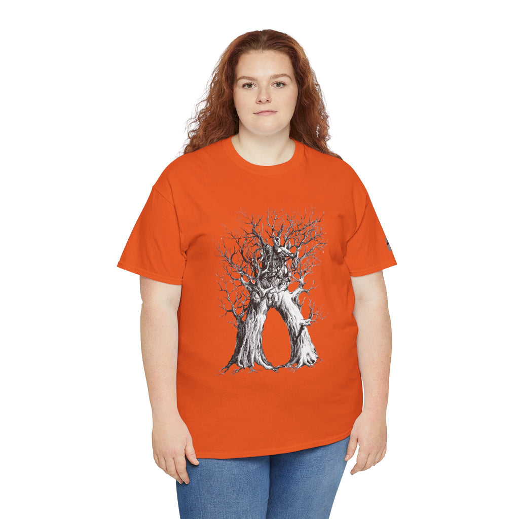 Tree of Lovers T-Shirt — Romantic Embrace Tree Illustration Tee