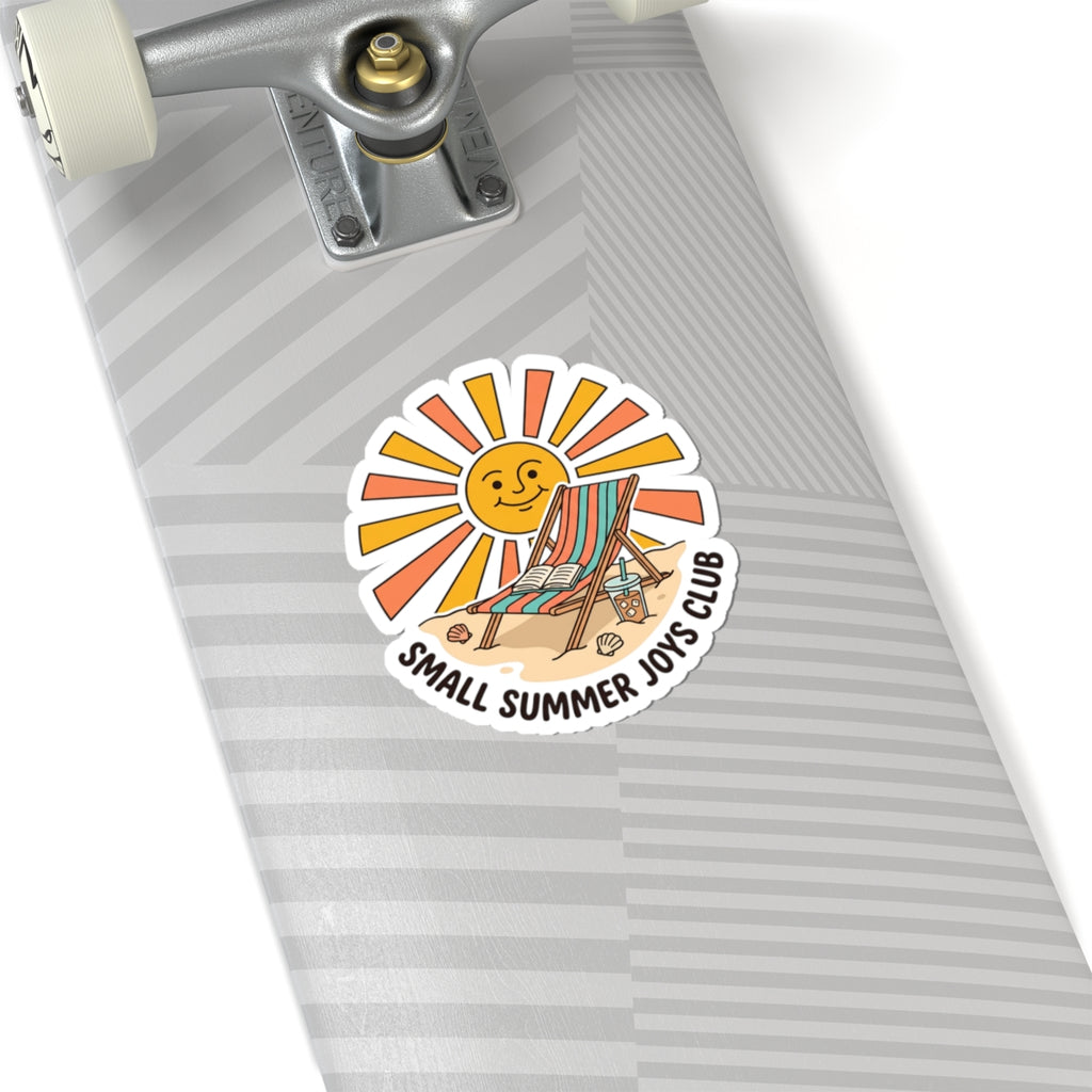 Sunny Beach Chair Kiss-Cut Stickers | summer aesthetic, coastal vibes