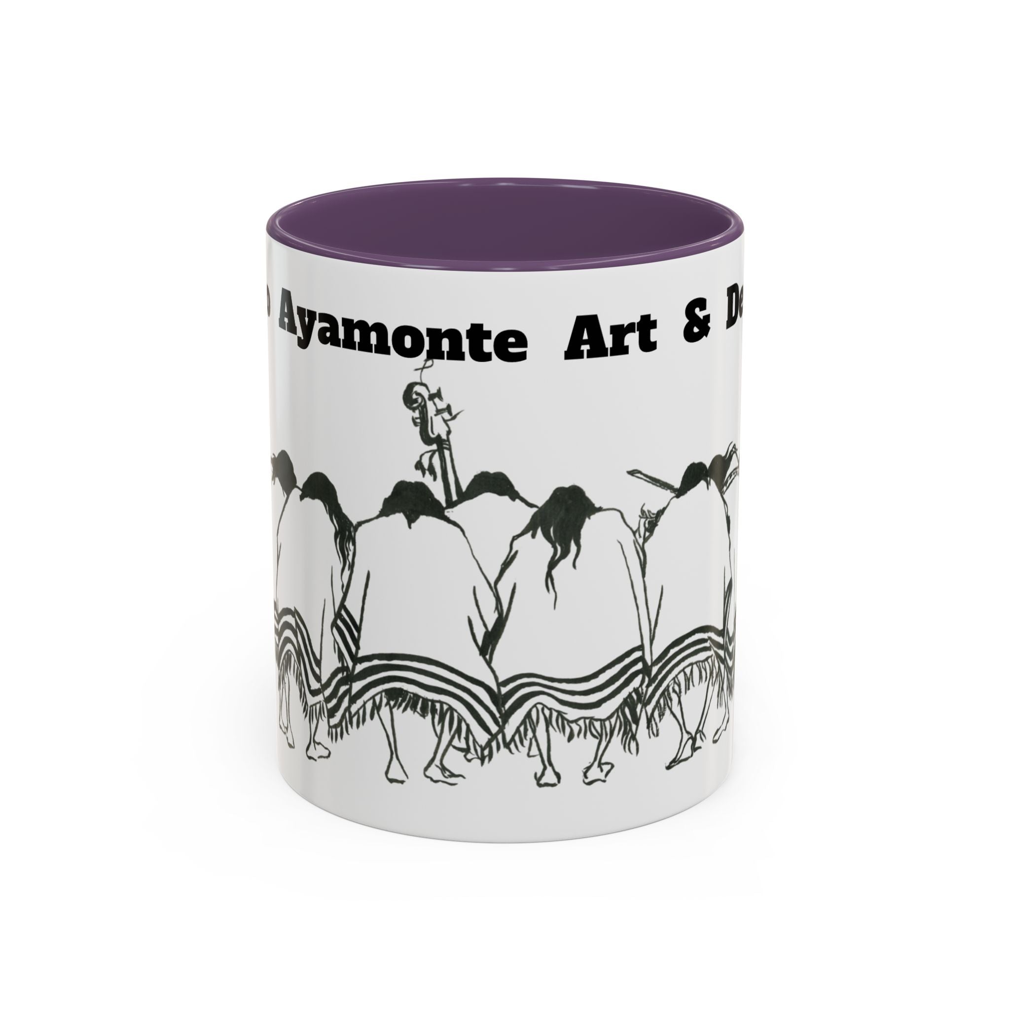 Dancers Silhouette Accent Coffee Mug — Ayamonte Art & Design