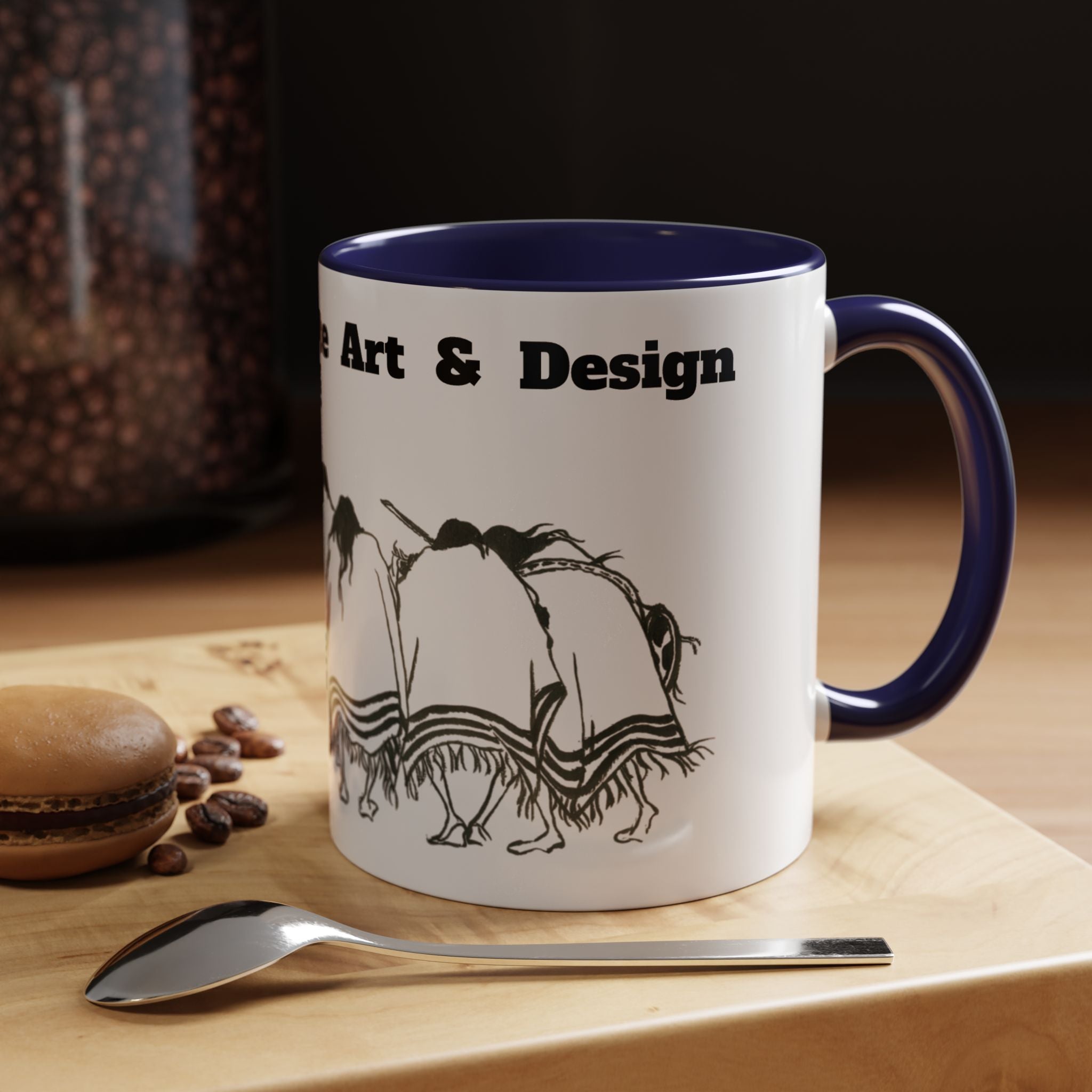 Dancers Silhouette Accent Coffee Mug — Ayamonte Art & Design