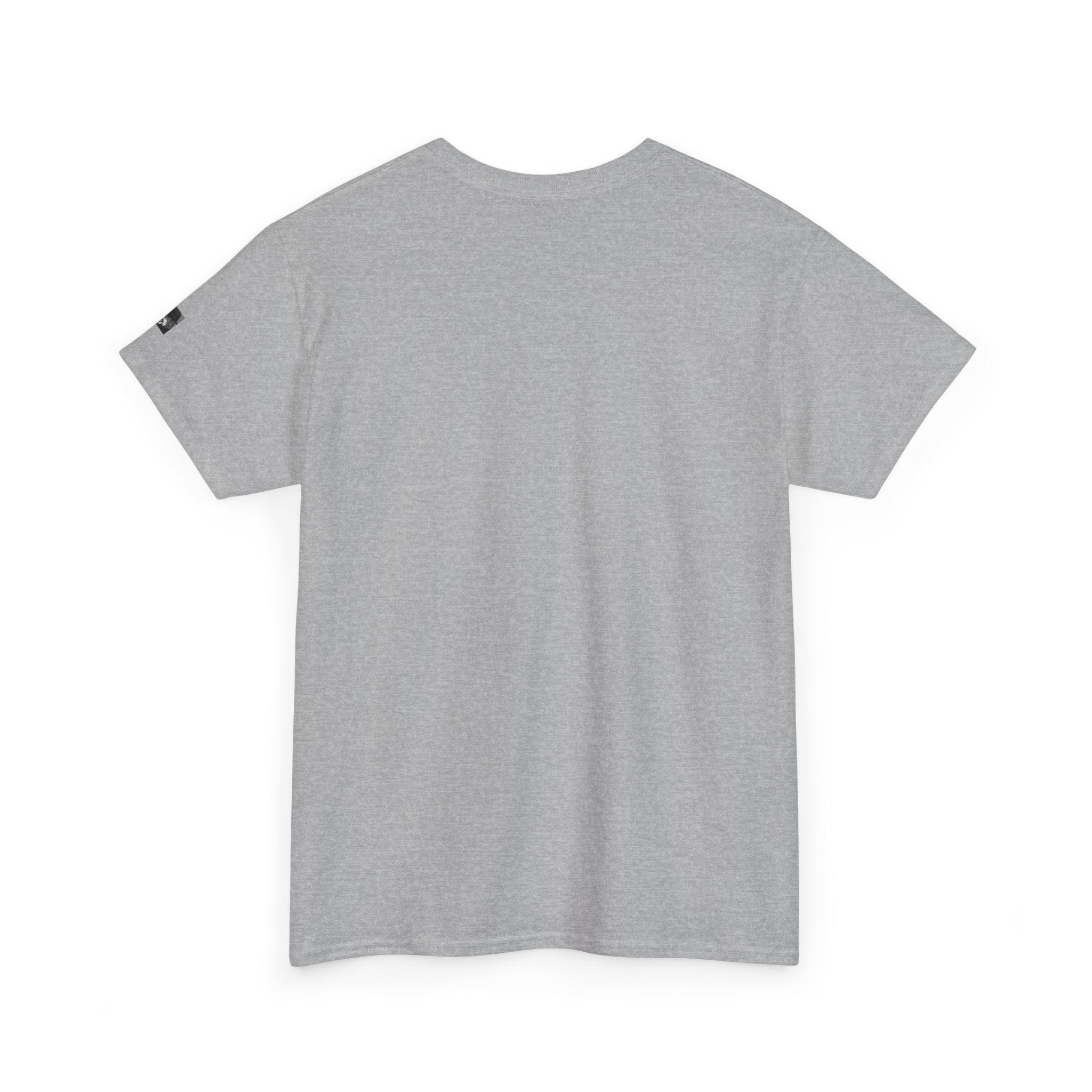 Graphic Tee — Gothic Angel and Floating Skulls Design