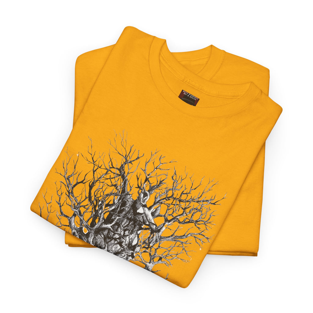 Tree of Lovers T-Shirt — Romantic Embrace Tree Illustration Tee