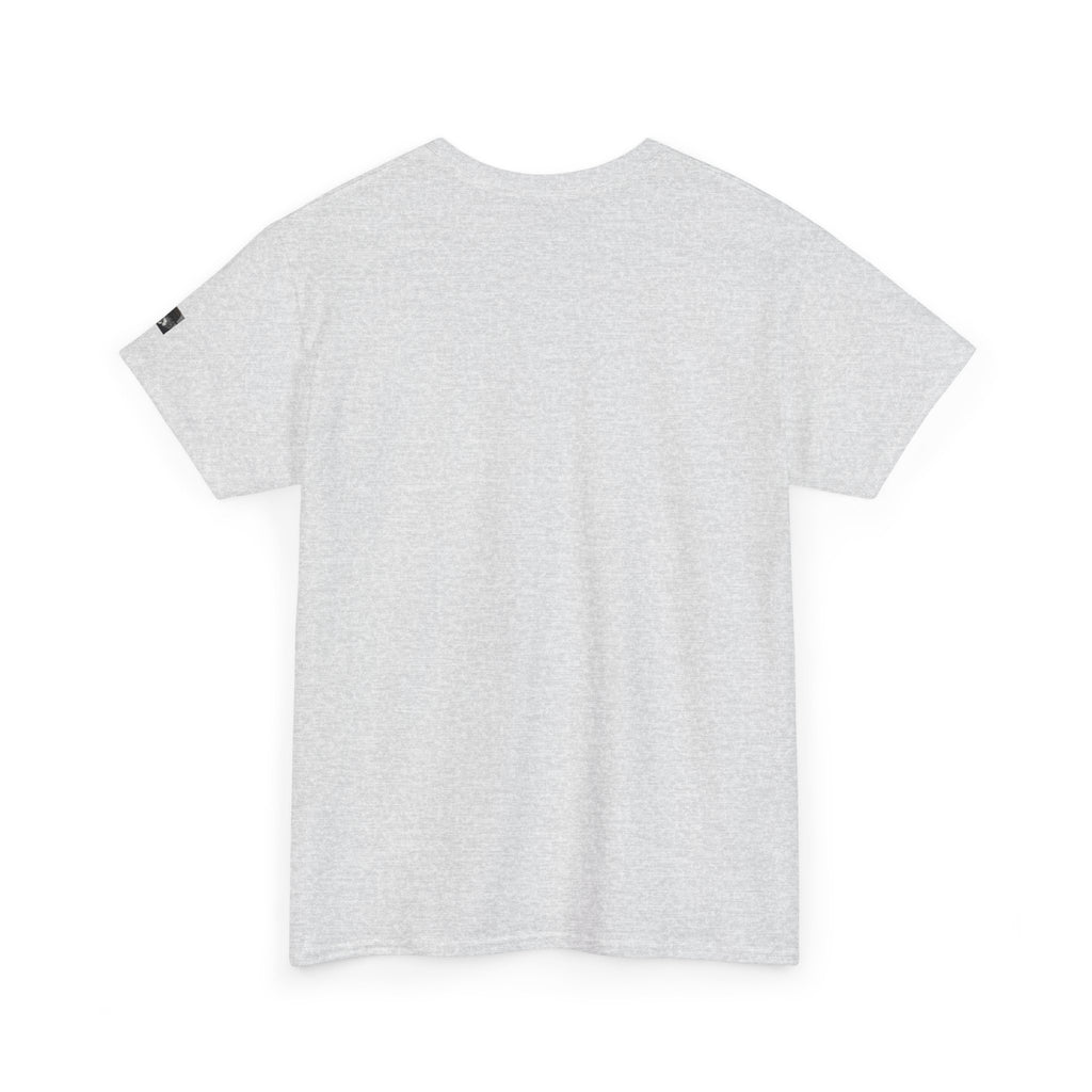 Graphic Tee — Gothic Angel and Floating Skulls Design