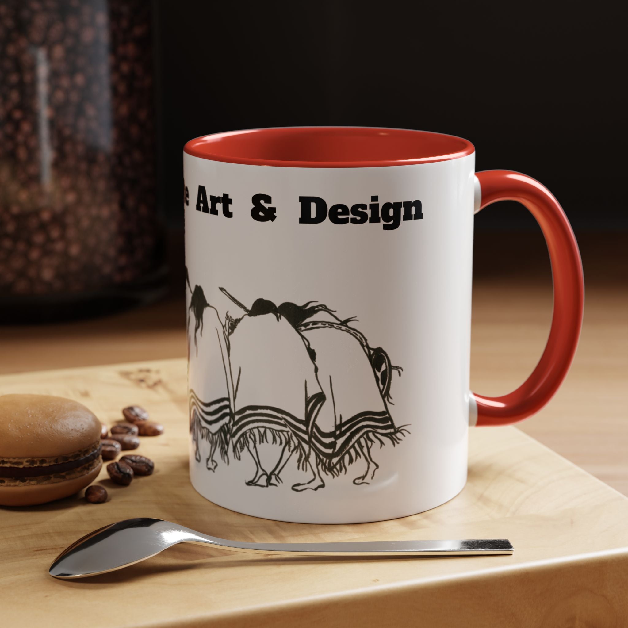 Dancers Silhouette Accent Coffee Mug — Ayamonte Art & Design