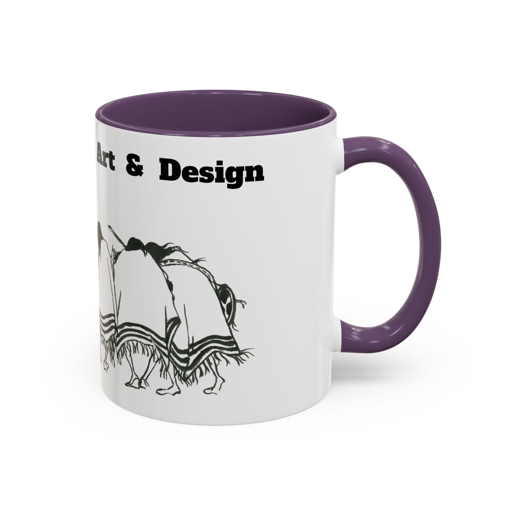 Dancers Silhouette Accent Coffee Mug — Ayamonte Art & Design