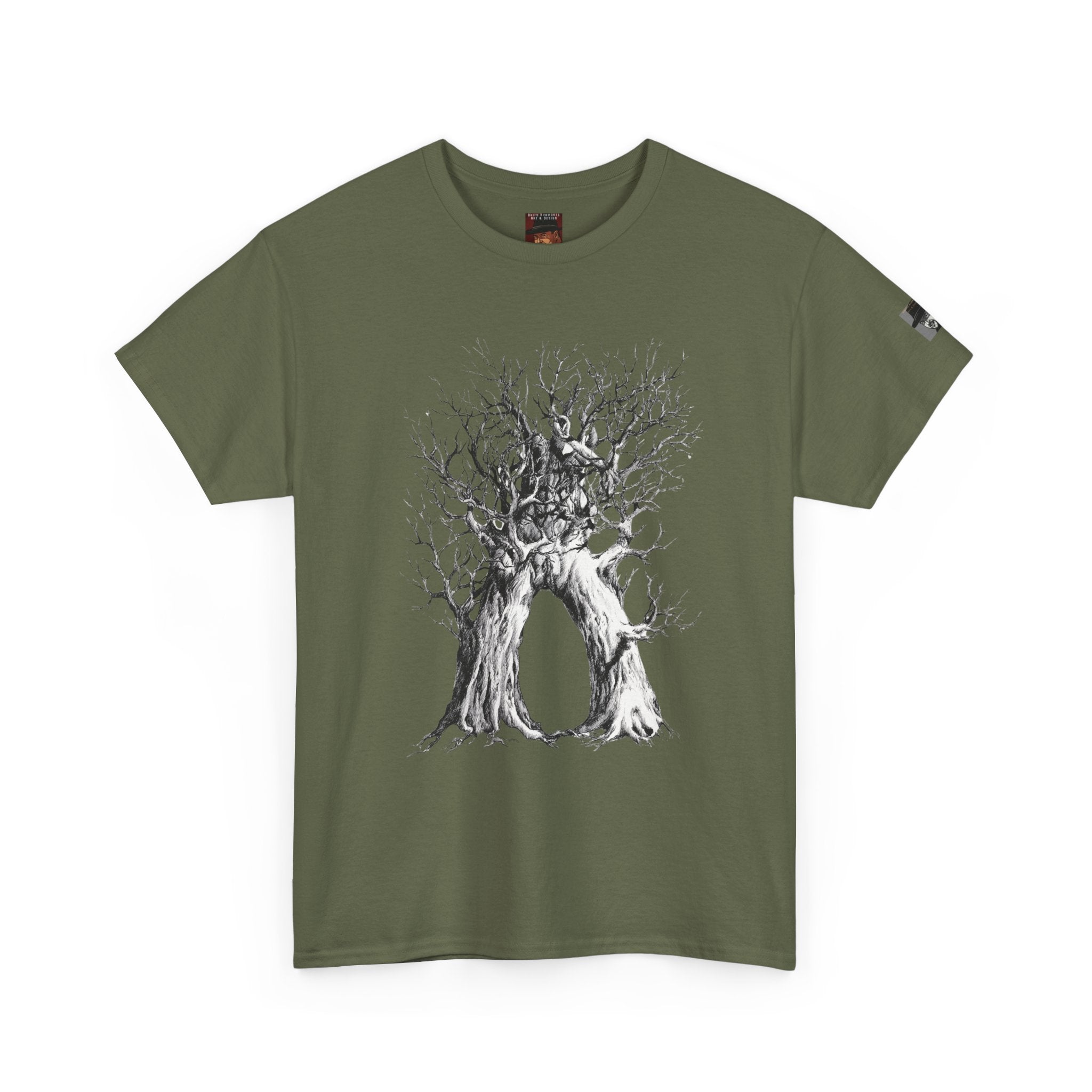 Tree of Lovers T-Shirt — Romantic Embrace Tree Illustration Tee