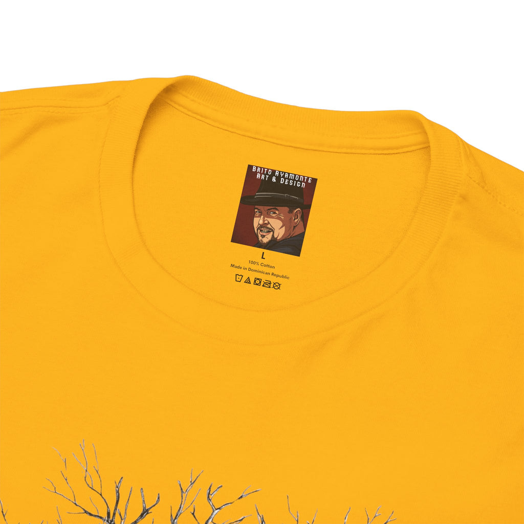 Tree of Lovers T-Shirt — Romantic Embrace Tree Illustration Tee