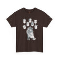 Graphic Tee — Gothic Angel and Floating Skulls Design