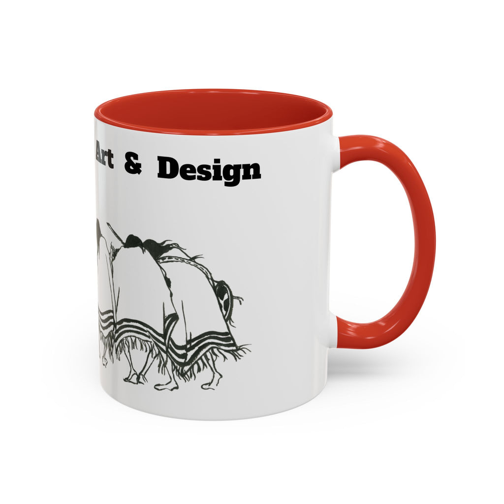 Dancers Silhouette Accent Coffee Mug — Ayamonte Art & Design