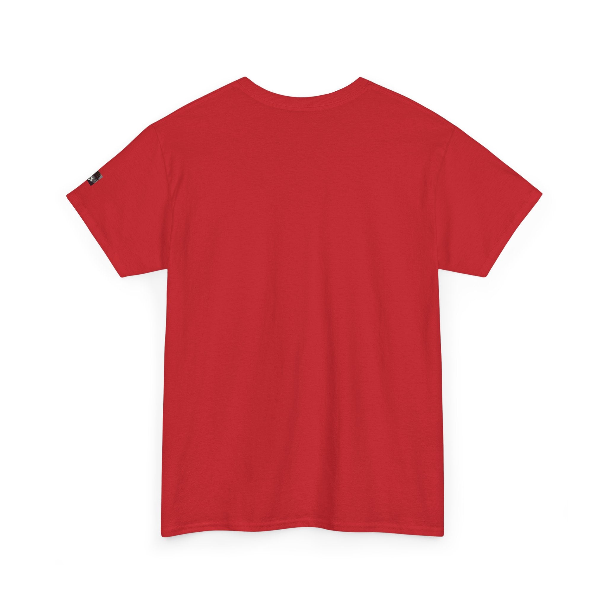 Graphic Tee — Gothic Angel and Floating Skulls Design