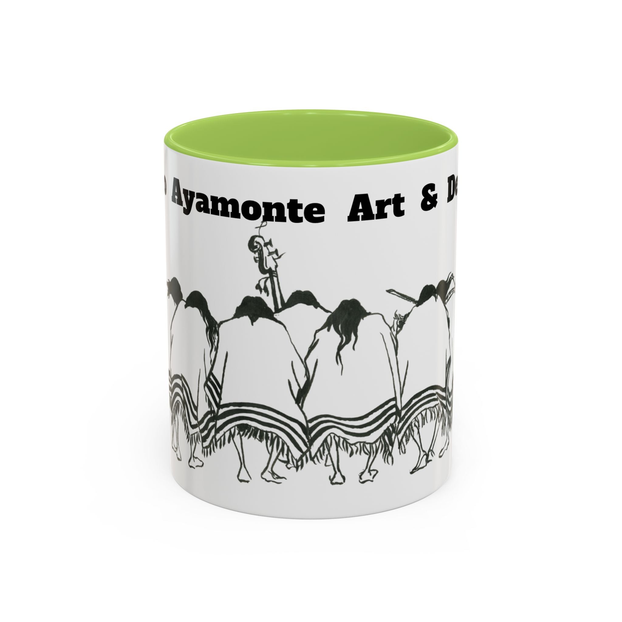 Dancers Silhouette Accent Coffee Mug — Ayamonte Art & Design